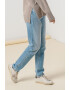 CALVIN KLEIN JEANS Прави дънки деграде - Светлосин меланж - Pepit.bg