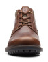Clarks Кожени боти Bowzer с текстил - Pepit.bg