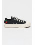 Converse Текстилни обувки с бродерии - Черен/Мръснобял - Pepit.bg