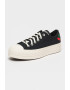 Converse Текстилни обувки с бродерии - Черен/Мръснобял - Pepit.bg
