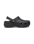 Crocs Бляскав крокс Classic с равна платформа и каишка на петата - Избеляло черно - Pepit.bg