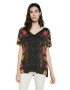 DESIGUAL Тениска с шпиц деколте - Pepit.bg