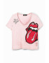 DESIGUAL Тениска The Rolling Stones с декоративни камъни - Pepit.bg