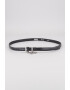 Diesel Тънък кожен колан Charm - Черен - Pepit.bg