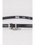 Diesel Тънък кожен колан Charm - Черен - Pepit.bg