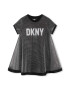 DKNY Рокля с лого и мрежесто покритие - Pepit.bg