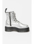Dr Martens Кожени боти Jadon с равна платформа - Сребрист - Pepit.bg