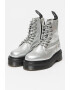 Dr Martens Кожени боти Jadon с равна платформа - Сребрист - Pepit.bg