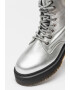Dr Martens Кожени боти Jadon с равна платформа - Сребрист - Pepit.bg