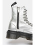 Dr Martens Кожени боти Jadon с равна платформа - Сребрист - Pepit.bg