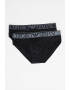 Emporio Armani Underwear Слипове с лого - 2 чифта - Pepit.bg