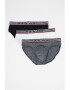 Emporio Armani Underwear Слипове с лого - 3 чифта - Pepit.bg