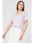 Esprit Памучна тениска с шпиц деколте - Pepit.bg