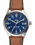 Fossil Часовник Defender с кожена каишка - Pepit.bg