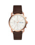 Fossil Часовник с кожена каишка - Pepit.bg