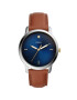 Fossil Часовник с кожена каишка - Pepit.bg