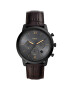 Fossil Часовник с кожена каишка - Pepit.bg