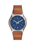 Fossil Часовник с кожена каишка - Pepit.bg