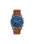 Fossil Часовник с кожена каишка - Pepit.bg