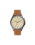 Fossil Часовник с кожена каишка - Pepit.bg