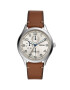 Fossil Часовник с кожена каишка - Pepit.bg