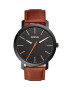 Fossil Часовник с кожена каишка - Pepit.bg