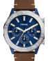 Fossil Часовник с кожена каишка - Pepit.bg