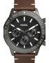 Fossil Часовник с кожена каишка - Pepit.bg