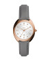 Fossil Иноксов часовник с кожена каишка - Pepit.bg