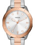 Fossil Кварцов часовник с двуцветен дизайн - Pepit.bg
