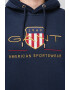 Gant Худи Archive Shield с бродирано лого - Тъмносин - Pepit.bg