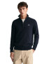 Gant Памучен пуловер с къс цип - Тъмносин - Pepit.bg