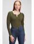 GAP Блуза с модал с деколте Henley - Pepit.bg