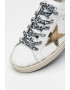 GOLDEN GOOSE Кожени спортни обувки Hi Star с метализирани детайли - Pepit.bg