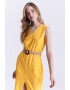 GreenPoint Рокля с лен с шпиц - Pepit.bg
