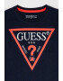 GUESS KIDS GUESS - Блуза от органичен памук с лого - Pepit.bg