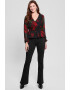 GUESS Блуза с шпиц - Червен/Черен - Pepit.bg