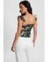 GUESS JEANS Блуза тип пеплум с лен - Pepit.bg
