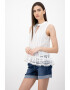 GUESS JEANS Бродиран топ с дипли - Pepit.bg