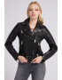 GUESS JEANS Кожено яке с цип - Pepit.bg