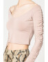 GUESS JEANS Къса блуза с шпиц - Pepit.bg