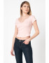 GUESS JEANS Къса рипсена блуза - Pepit.bg
