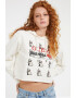 GUESS JEANS Късо худи с принт - Pepit.bg
