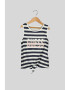 GUESS JEANS Раиран топ с лого - Pepit.bg