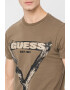 GUESS JEANS Тениска с шарка с лого - Pepit.bg