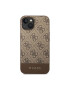GUESS Калъф Stripe 4G - За iPhone 14 Plus - Кафяв - Pepit.bg