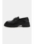 GUESS Кожени мокасини без шарка - Pepit.bg