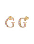 Guess Обеци с форма на монограм с кристали - Pepit.bg