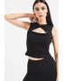 GUESS Рипсен топ с отвори - Pepit.bg