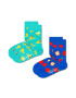 Happy Socks Десенирани чорапи с памук - 2 чифта - Pepit.bg